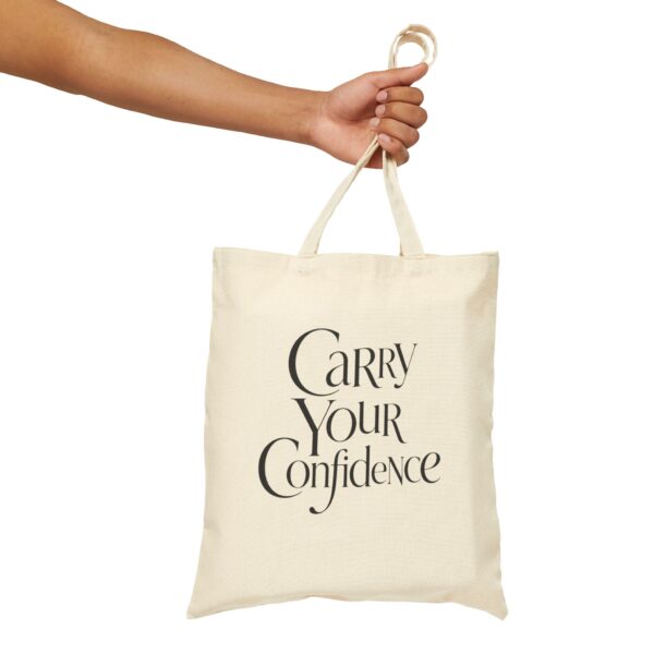Carry Your Confidence Tote Bag – Minimalist Cotton Canvas Tote