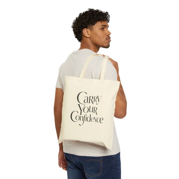 Carry Your Confidence Tote Bag – Minimalist Cotton Canvas Tote