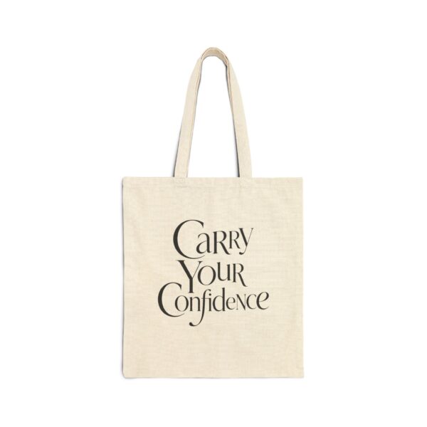 Carry Your Confidence Tote Bag – Minimalist Cotton Canvas Tote