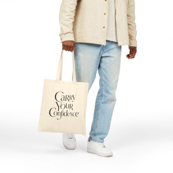 Carry Your Confidence Tote Bag – Minimalist Cotton Canvas Tote