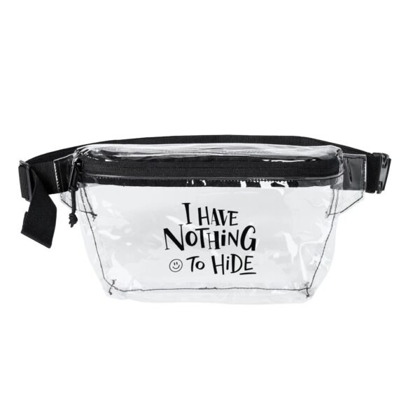 6850677709843401401_2048.jpeg I Have Nothing to Hide Clear Fanny Pack – Minimalist Transparent Bag